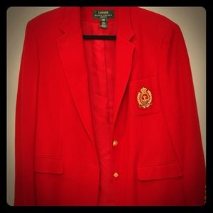 Lauren Ralph Lauren Red Wool Blazer